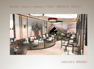 Designový návrh interiéru kavárny - CORSO ZNOJMO