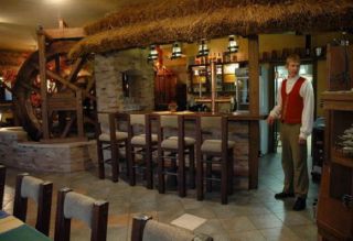 Interiér restaurace - návrh a realizace interiéru pivovaru a restaurace v  hotelu Jelínkova Vila ve Velkém Meziříčí